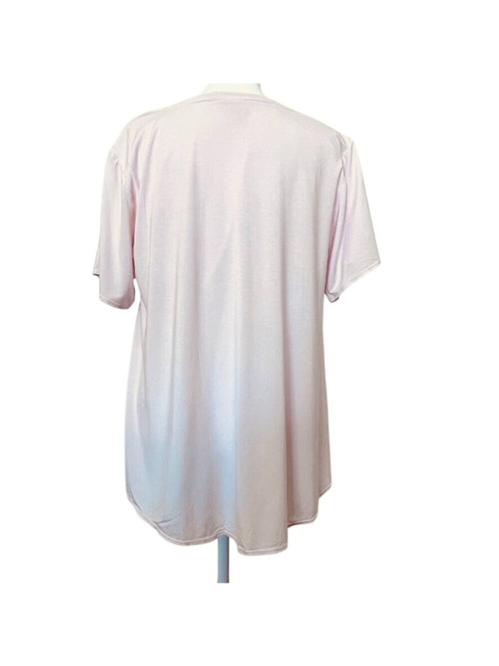 SheBird Built-In Bra Top Pink Modal Knit Scoop Neck Sz 8 D/DD Soft Dreamy Flowy - Picture 2 of 11